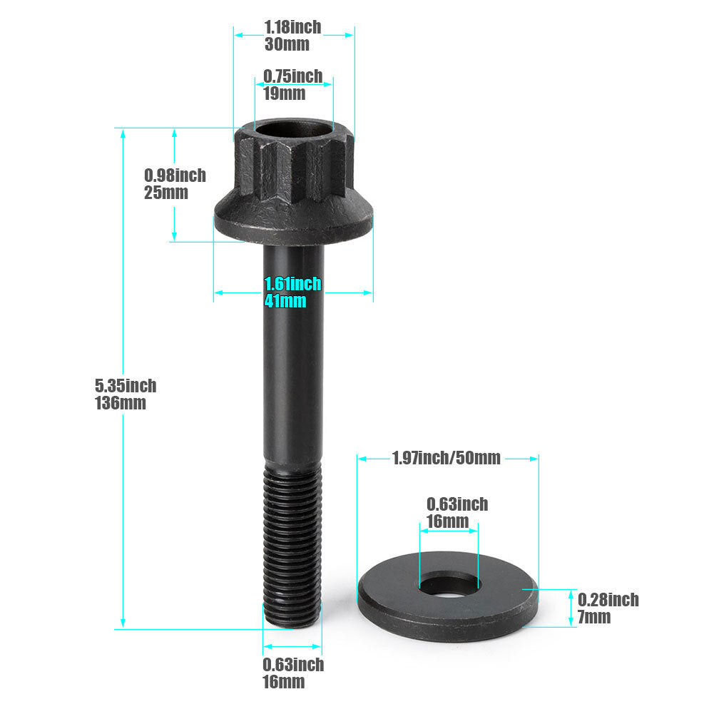 One crank harmonic balancer bolt for Chevrolet Gen III IV LS1 LS2 LS3 LS6 234-2503