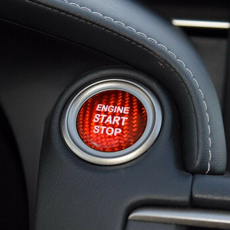 Genuine carbon fiber engine start button cover suitable for Lexus IS250 RX350 (2013-17)