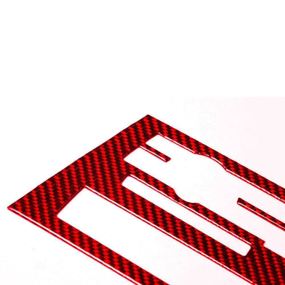 4Pcs Red Carbon Fiber CD Control Panel Cover Trim for BMW 6 Series F12 F13 11-18