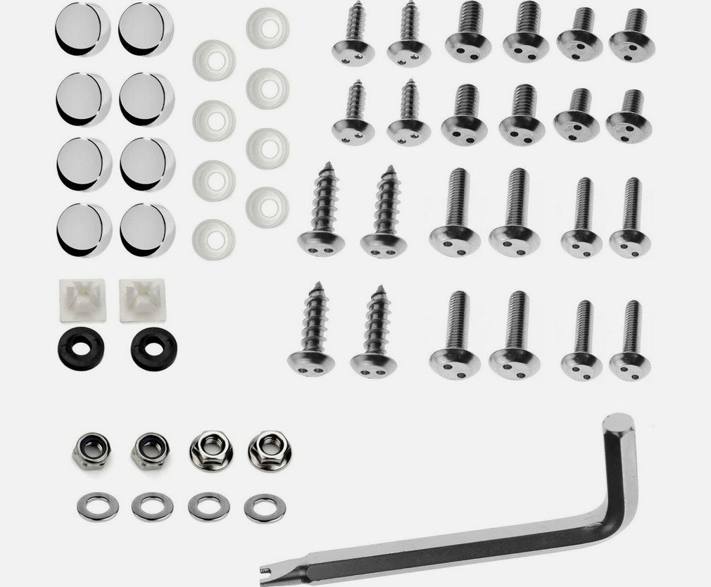 Car license plate anti-theft screw cap security fastener chrome for Audi