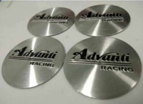 4x45mm Advanti racing silver wheel center sticker, hub sticker, rim sticker