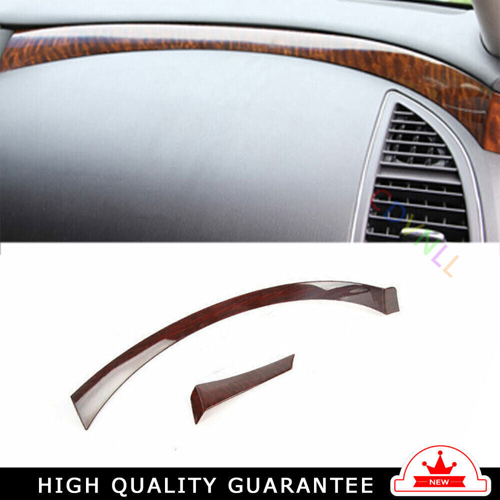 Middle Console Dashboard Strip Trim for Nissan Armada Y62 2017-20 Red Wood Grain