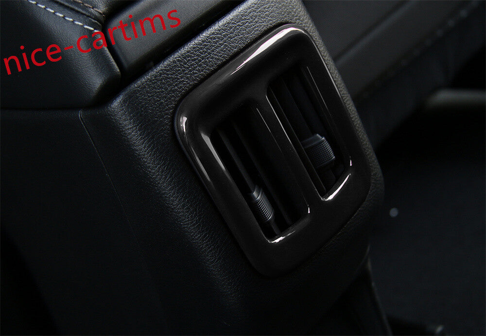 Black ABS Rear Air Conditioner Vent Outlet Panel Trim for Jeep Compass 2017-2020