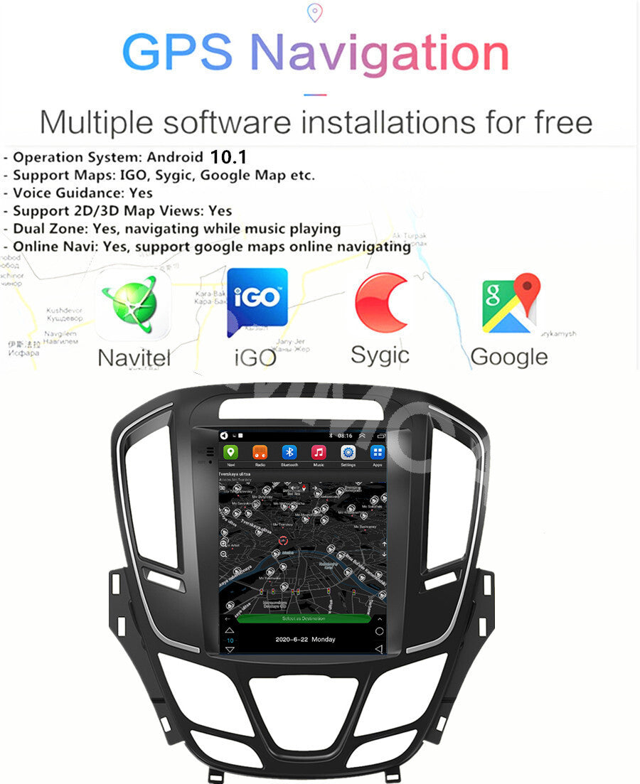 For Apple Carplay 9.7 Car Stereo Radio Android 13 Fit for Buick Regal 2014-2016