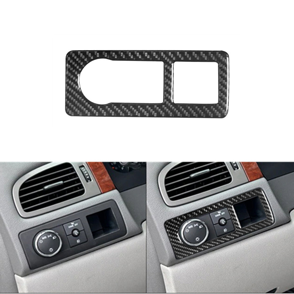 Carbon Fiber Headlight Control Trim For Silverado/tahoe/ for sierra 2007-2014 Type B