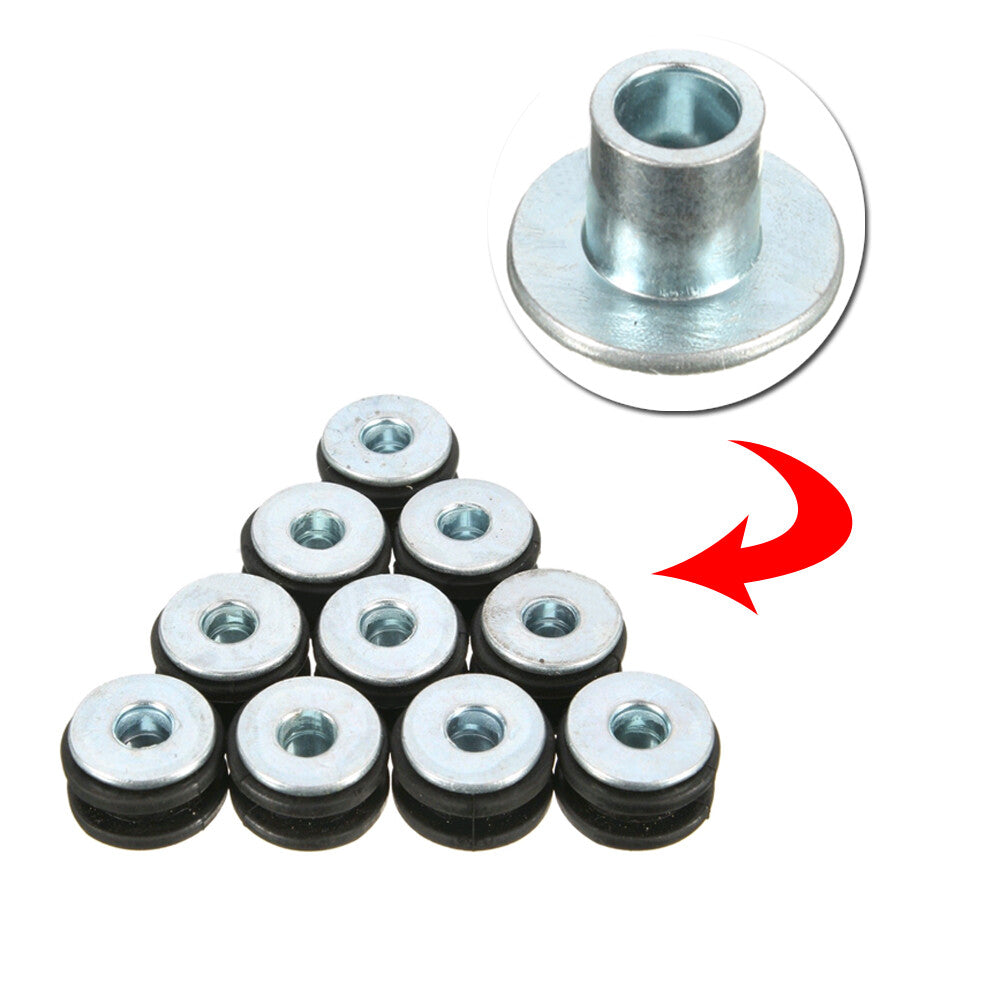 10Motorcycle Rubber Grommets Bolt Kits for Yamaha for Honda for Suzuki for Kawasaki Fairing