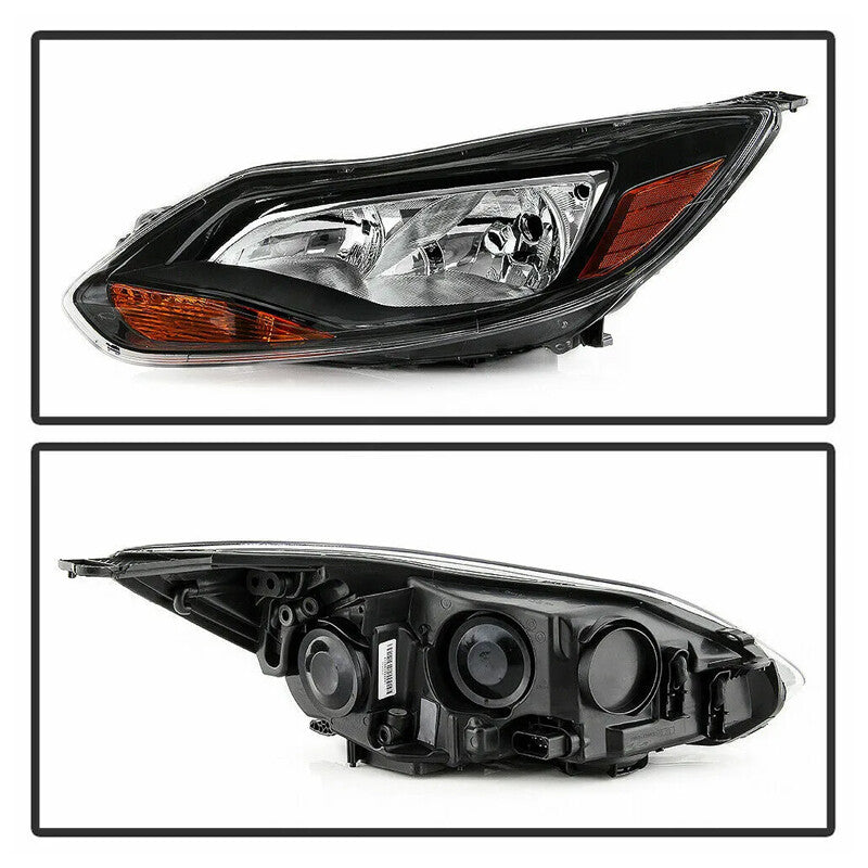 Left Headlights Replacement Black Housing Amber Signal Lamp for Ford Focus 12-14