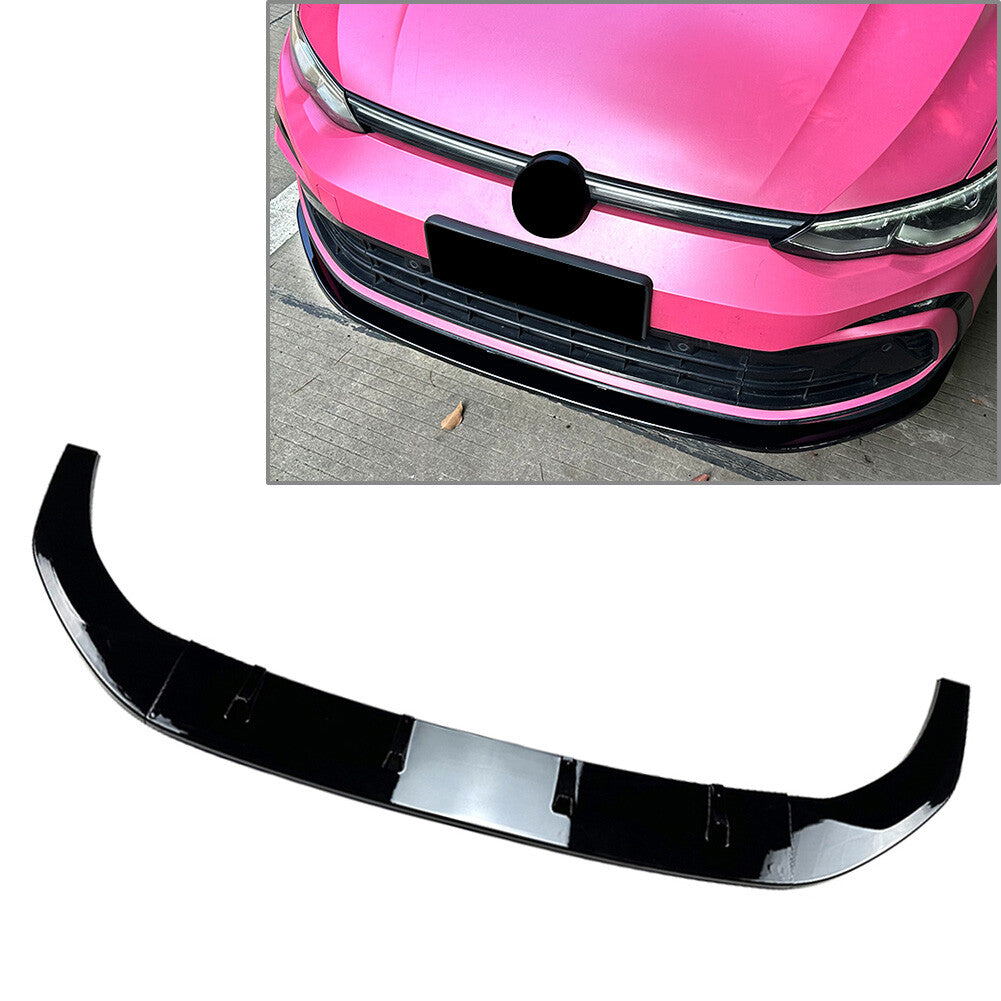 Front Splitter Spoiler Lip Body Kit Fit for VW for Golf MK8 GTD GTE R R-Line Glossy