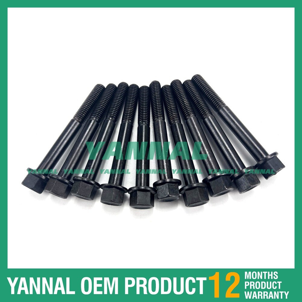 new 10x 1G772-03453 cylinder head bolts for Kubota V3307 engines.