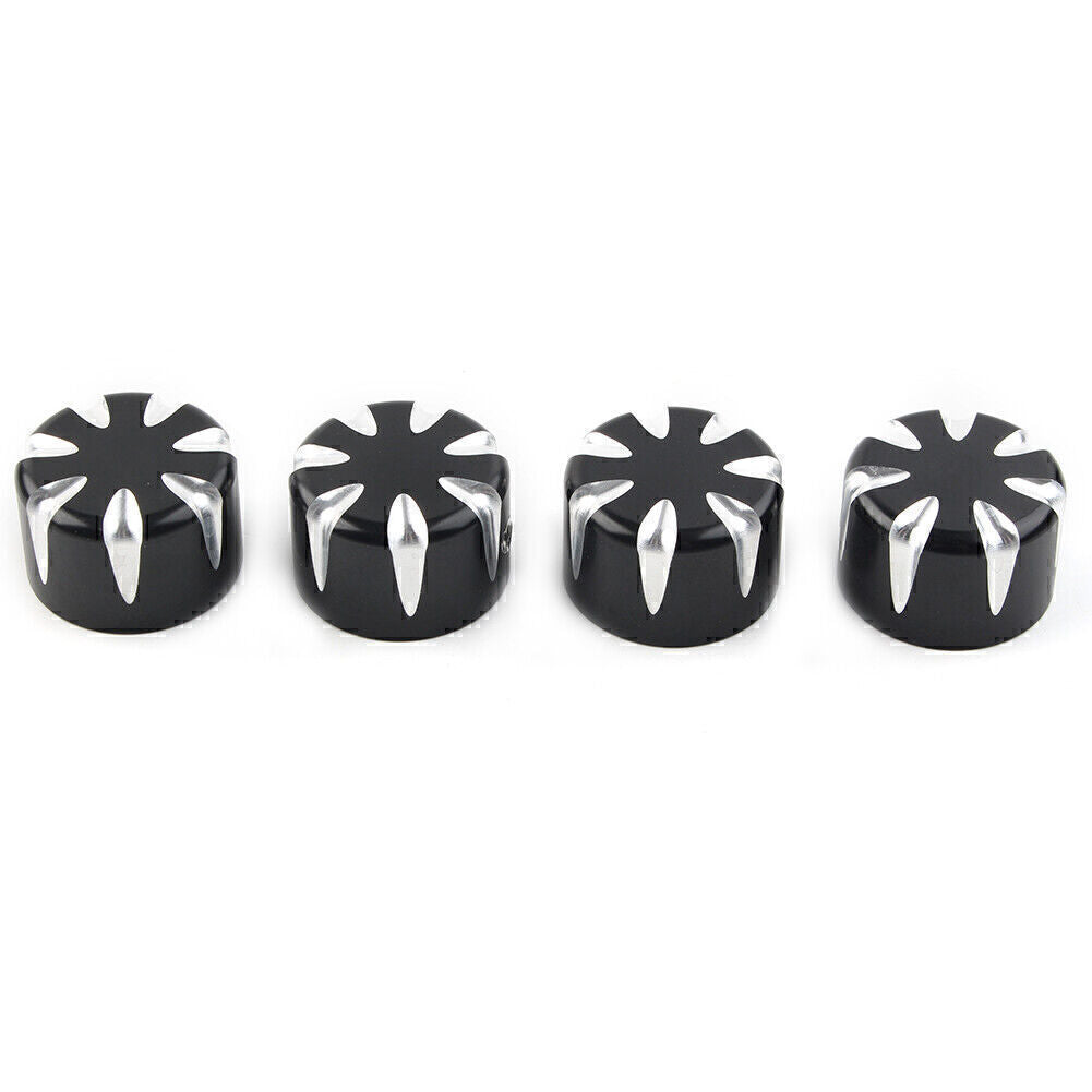 4pcs Motorcycle Engine Screw Topper Cover Head Bolt Caps for Harley 883 Black