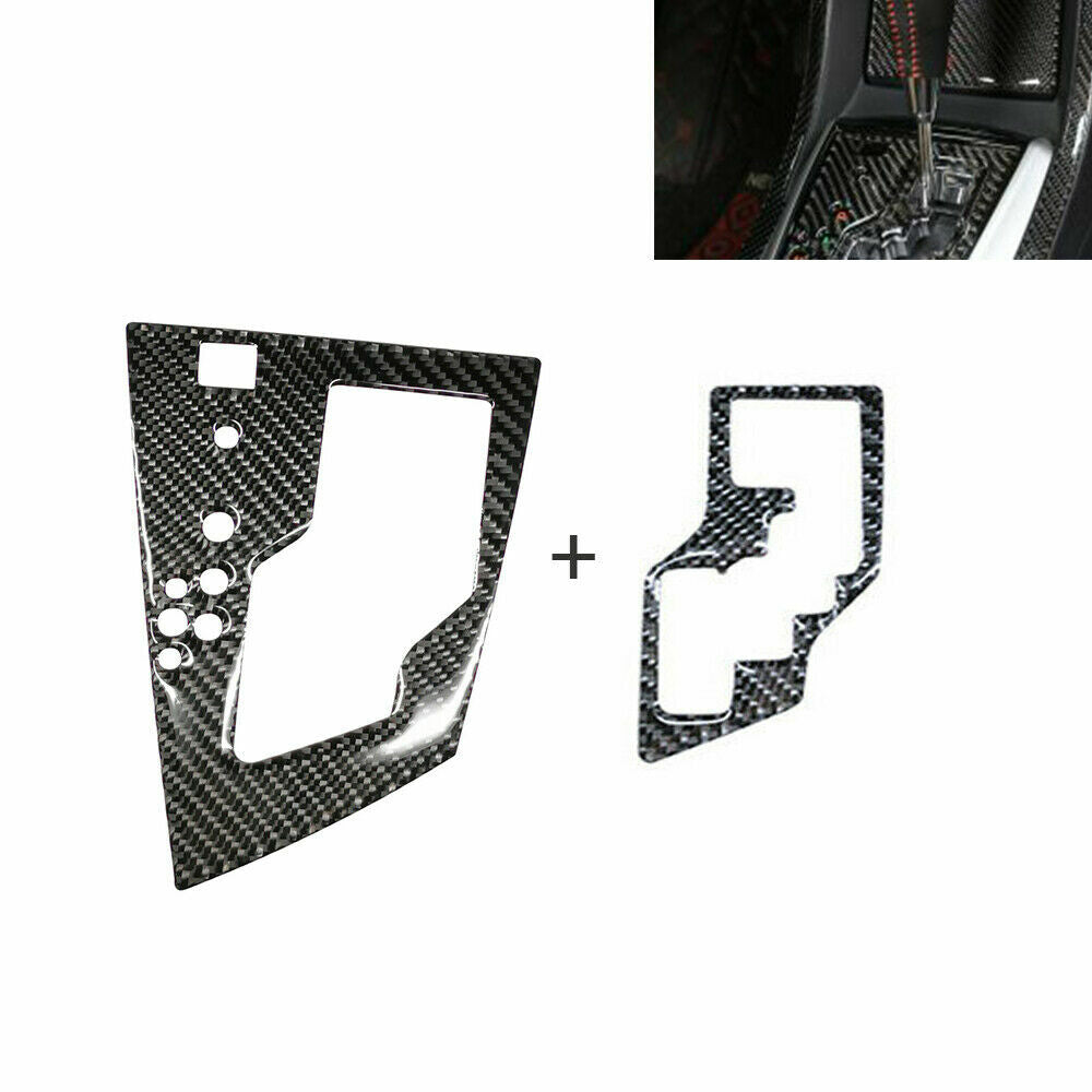 2Pcs Carbon Fiber Gear Shift Box Panel Trim Fit for Toyota for Corolla 2014-18