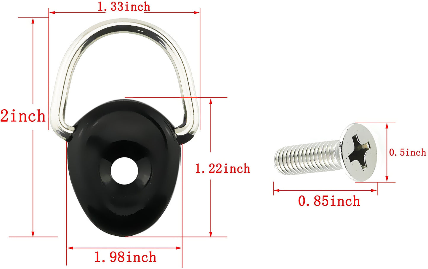 5-PACK Tie-Down Anchors D-Ring Buckle for Suzuki for Jimny 2019 2020 2021 2022 2023