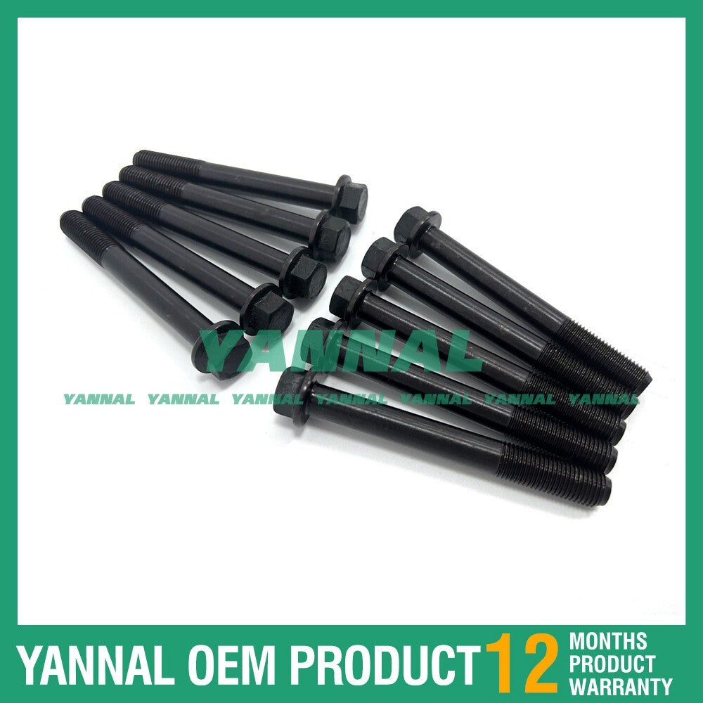 10 new 3KC1 Cylinder Head Bolt Sets for Isuzu MB 148 Excavators