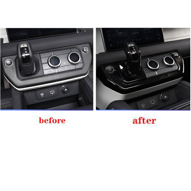 for Land Rover for Defender 20-25 Glossy Black Console Gear Shift Knob Lever Trim 1X