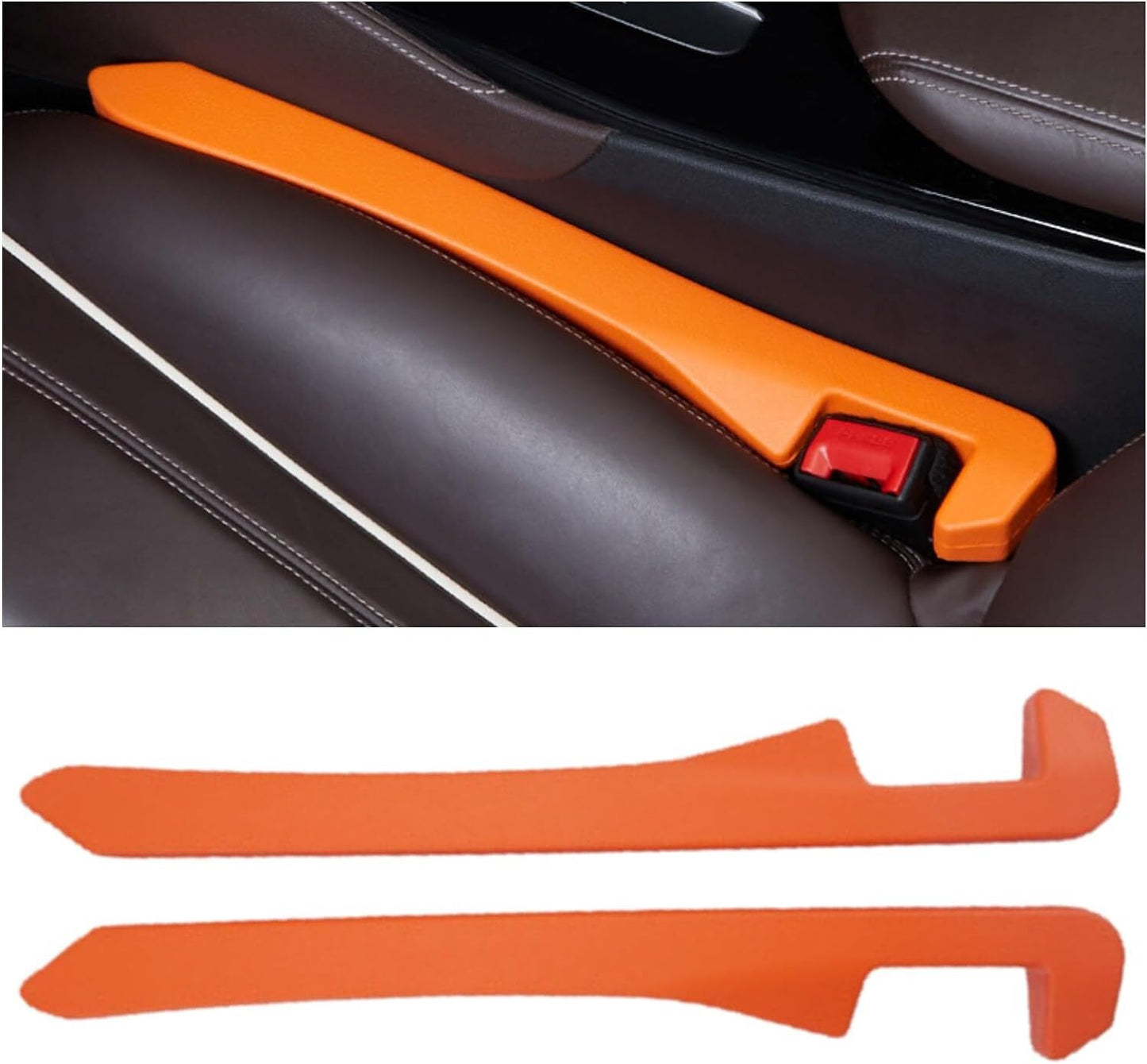 2 Orange Car for Seat Gaps Filler for Cars, SUVs, and Trucks - for Seat Blockers and Space Fillers
