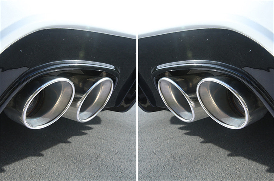 2P for Cadillac XT4 2019-2021 Car Exhaust Tip Trim Pipe Tail Silver Muffler 1Set