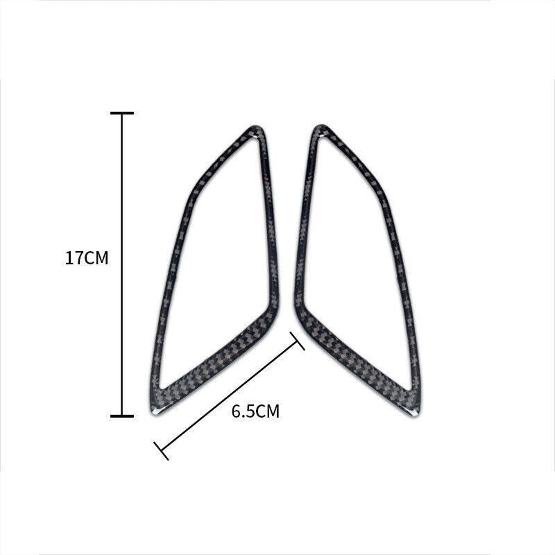 2Pcs Carbon Fiber Dashboard Air Vent Outlet Trim for Mazda 3 Axela 2014-2018