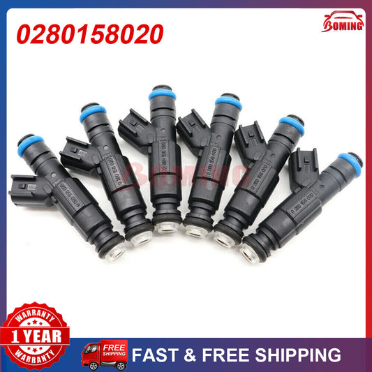 6Pcs New Fuel Injectors for Jeep Liberty for Dodge Dakota for Mitsubishi 3.7L 0280158020