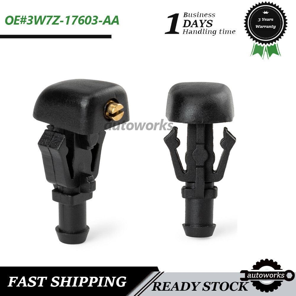 Pair Windshield Washer Nozzle Spray for Ford for Lincoln for Mercury Sable Grand Marquis