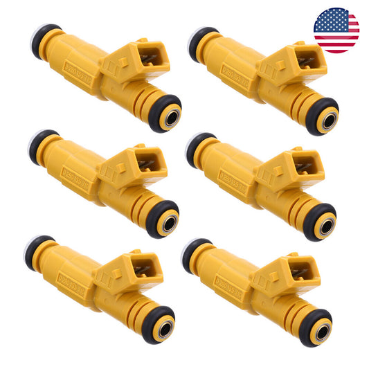 6-pack fuel injectors for Jeep 87-98 4.0L 0280155710 0280155700 EV1 4-hole