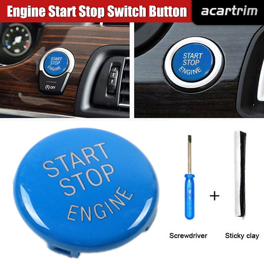 for BMW 3/5 Series E90 X1 X3 X5 Black Engine Start Stop Button Switch Cover Trim