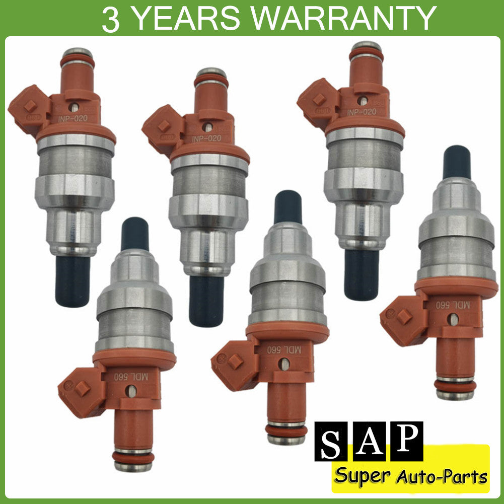 6PCS Fuel Injector 560CC for Mitsubishi Lancer Evolution 5-9 Colt INP-020 MDL560