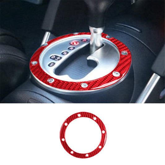 Carbon Fiber Gear Shifter Frame Trim Panel Sticker for Audi TT 8N 2001-2006 Red