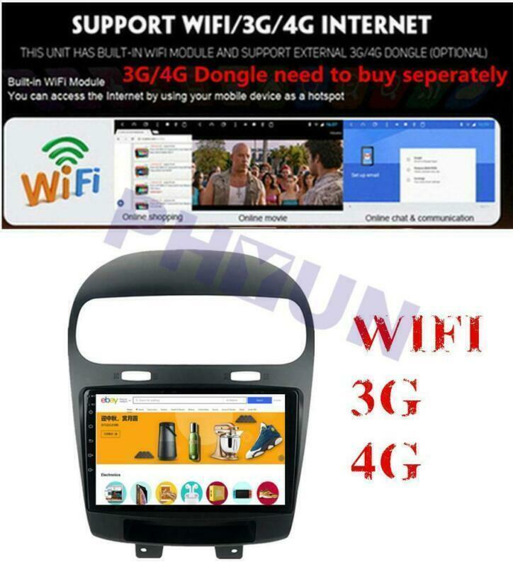 GPS 9 Android 10.1 Car Stereo Radio Navi Wifi FM For 2012-2020 for Dodge Journey