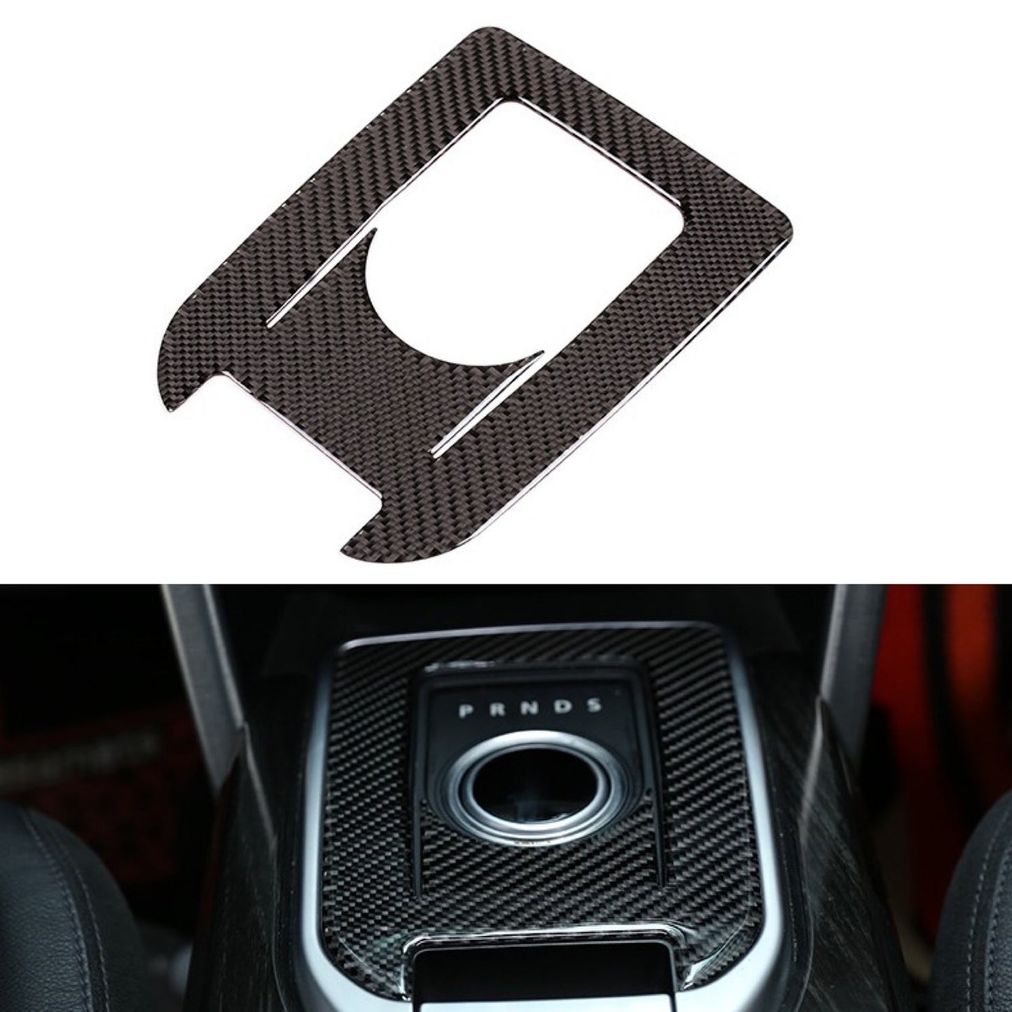 Carbon Fiber Interior Gear Shift Cover Fit for Range Rover Discovery 2015-19