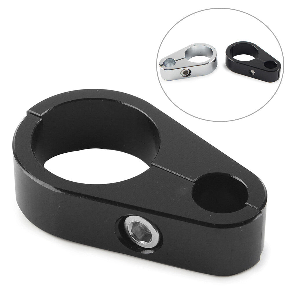Black Motorcycle Brake Clutch Cable Wire Clamp Clip for Harley 1 Handlebar