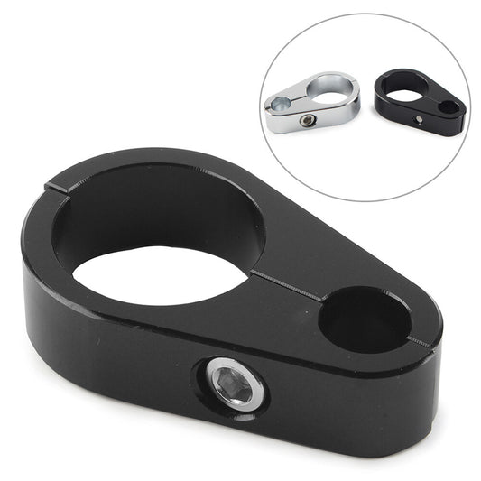 Black Motorcycle Brake Clutch Cable Wire Clamp Clip for Harley 1 Handlebar