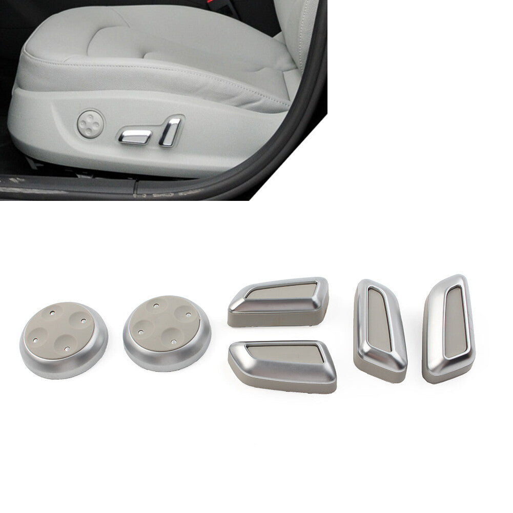 for Audi A3 A4 A5 A6 A7 Q3 Q5 Car for Seat Switch Adjustment Button Cover Kit Grey