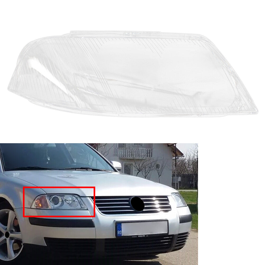 Headlight Lens Cover Lampshade Right for Volkswagen for Passat B5.5 2000-2005 Clear