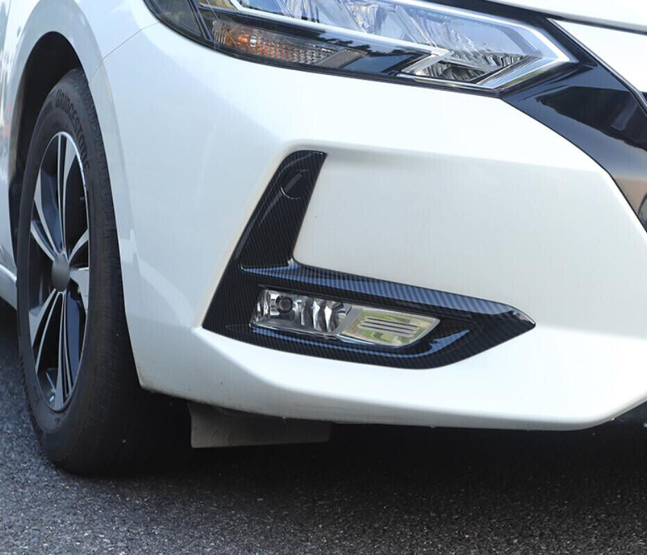 for Nissan Sentra 2020 2021 2022: Automatic Front Fog Light Frame Cover Trim