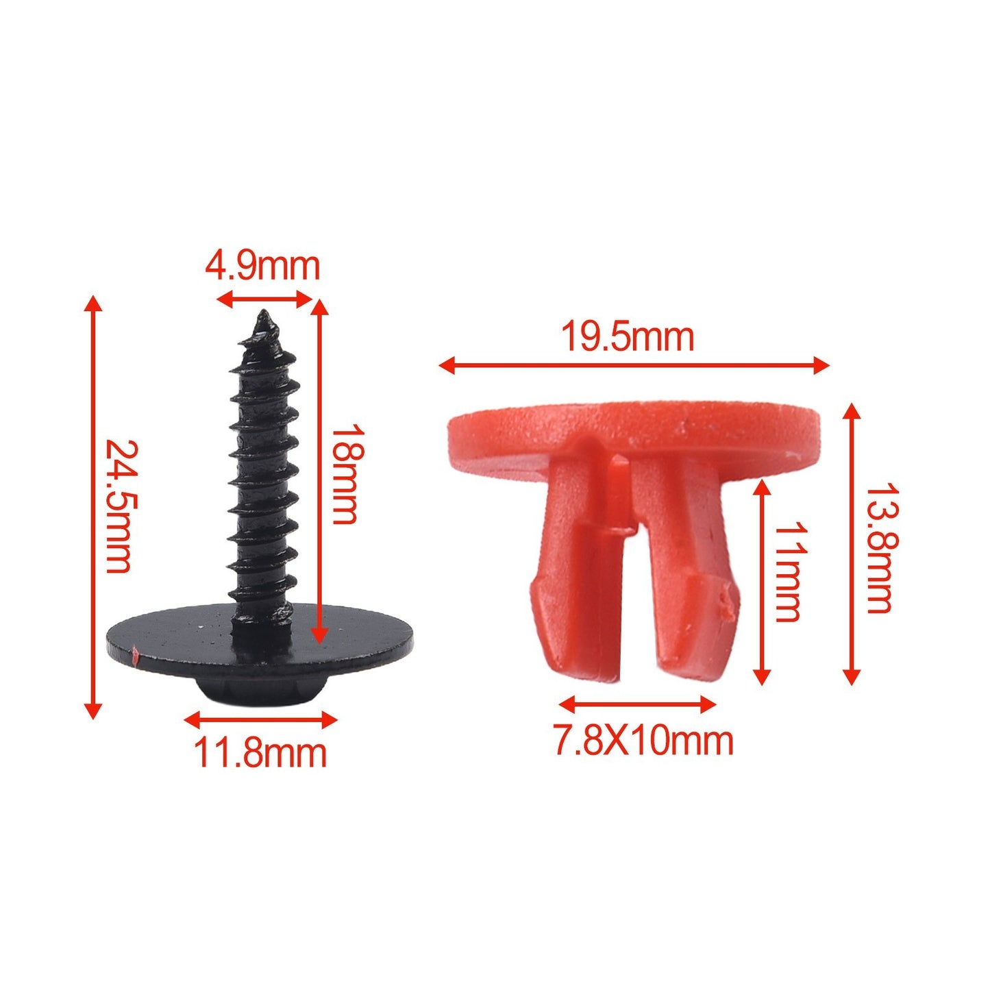 Compatible Engine Splash Shield Screws Retainer Nut Set for Ford Vehicles