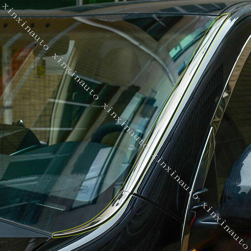 for Toyota Prado FJ150 2010-2021 Stainless Front Windshield Molding Trim Strips