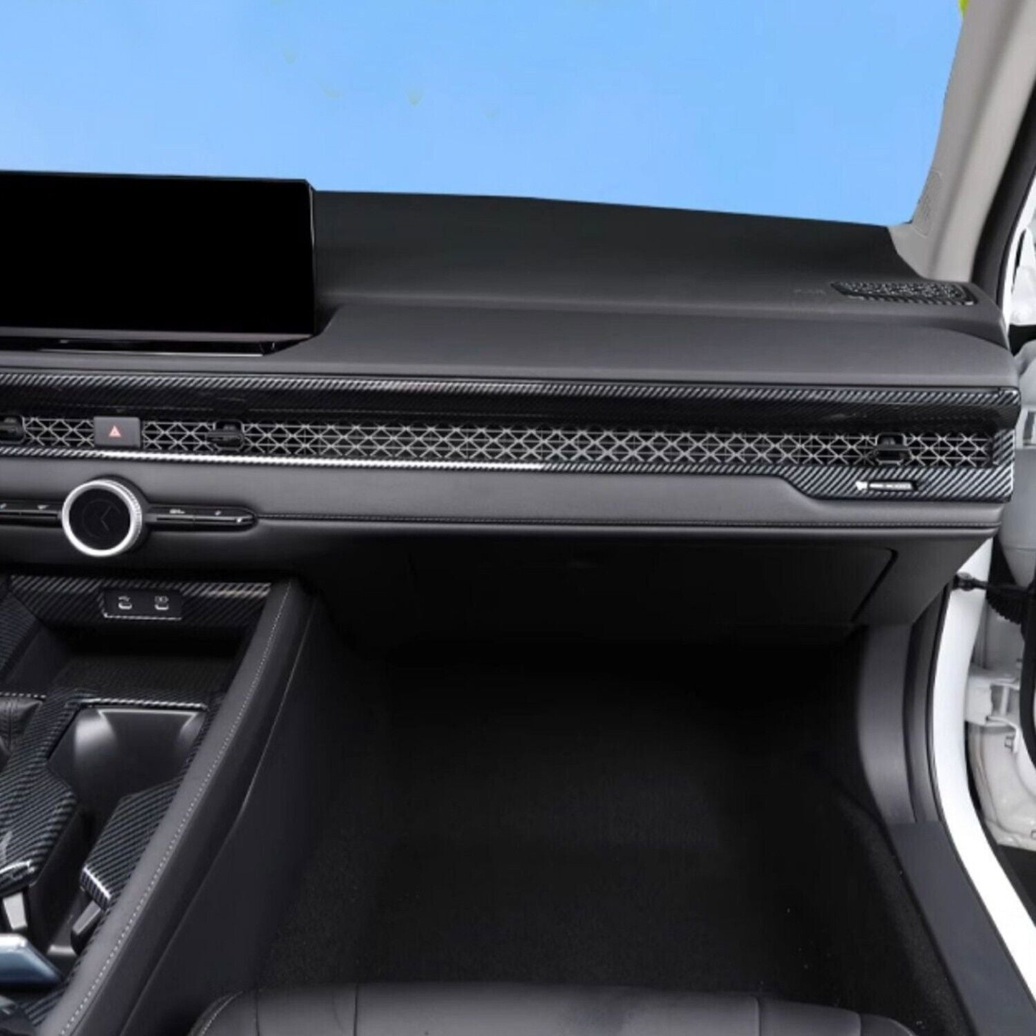 for Honda Accord 23-24 Carbon Fiber LHD Dashboard Air Vent Outlet Cover Trim 2x