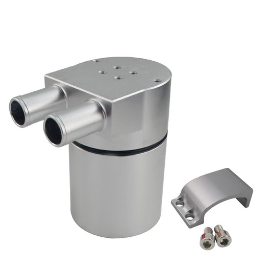 Silver Billet Aluminum Oil Catch Can Tank Bottle Baffled for BMW N54 335i 535i