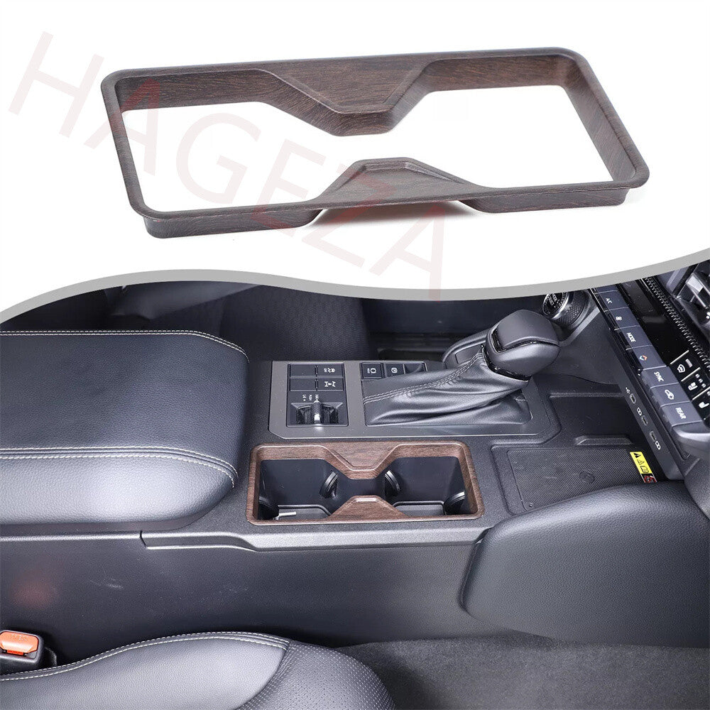 Oak Grain ABS Front Water Cup Holder Cover For Toyot@ for Land Cruiser LC250 2024-25