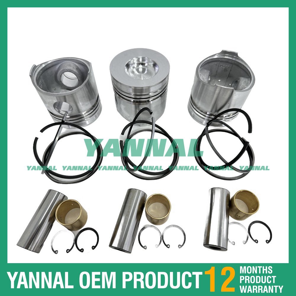 3X Piston With Rings For Chang Chai ZN390 Diesel Engine Laptop Parts
