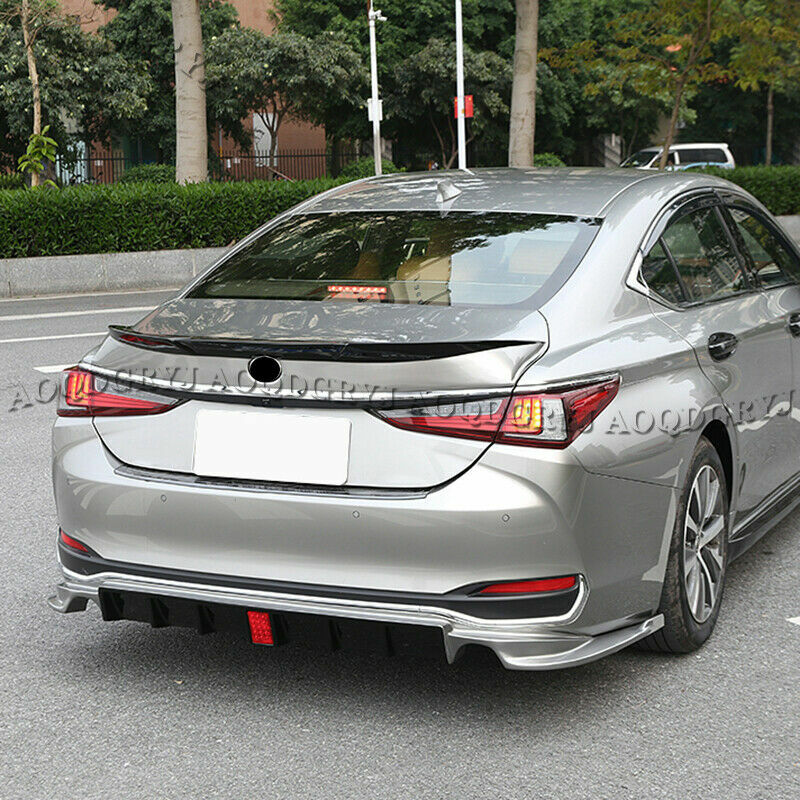 Sport style Unpainted Trunk Rear Spoiler Wing Lip Trim For ES350 300H 2019-2022