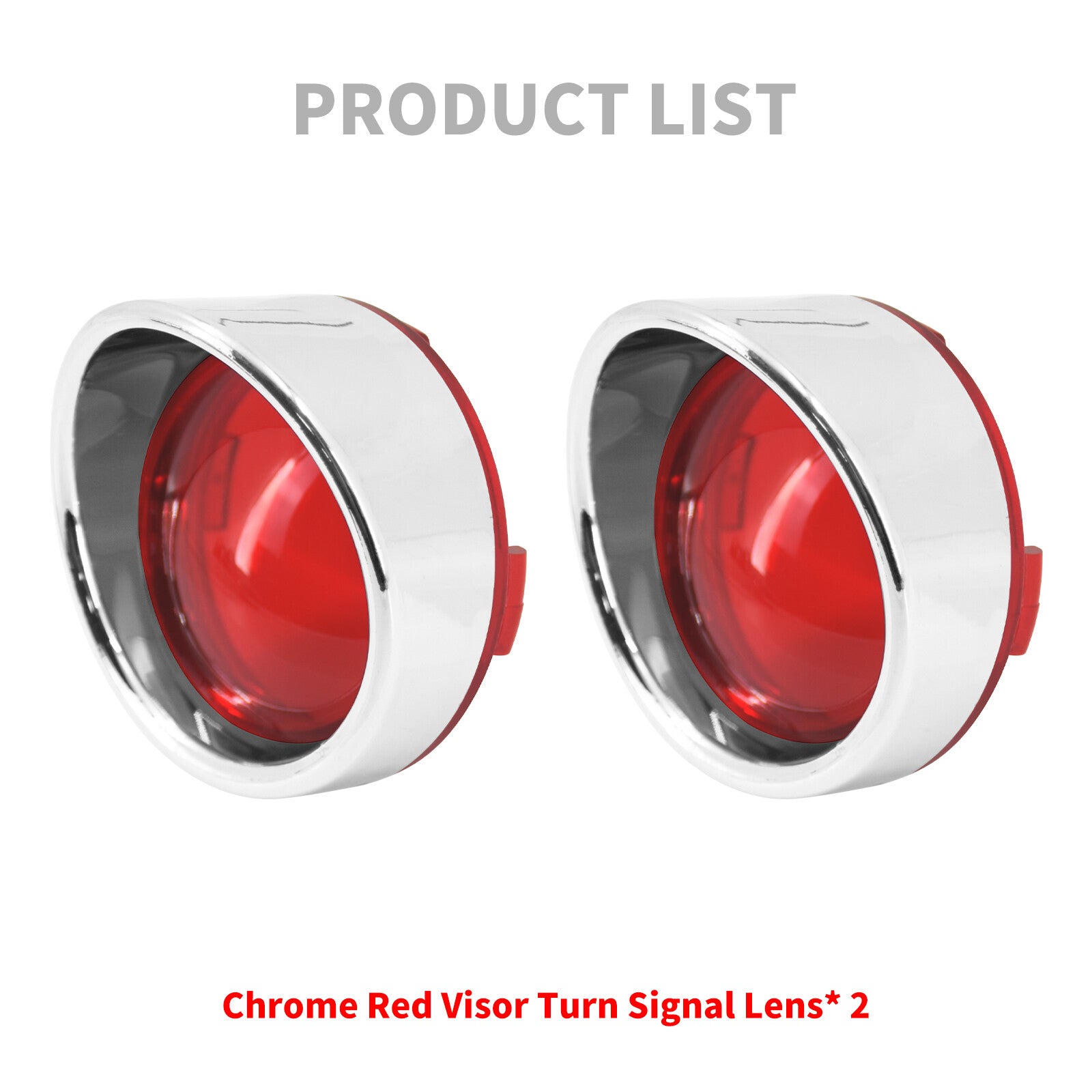 Chrome Turn Signal Light Visor Trim Ring Smoke Lens Fit for Harley Touring Dyna