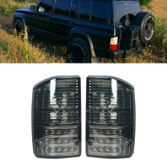 2Pcs for Nissan Patrol GQ Y60 GR 1987-1997 Pair Black Tail Light Rear Brake Lamp