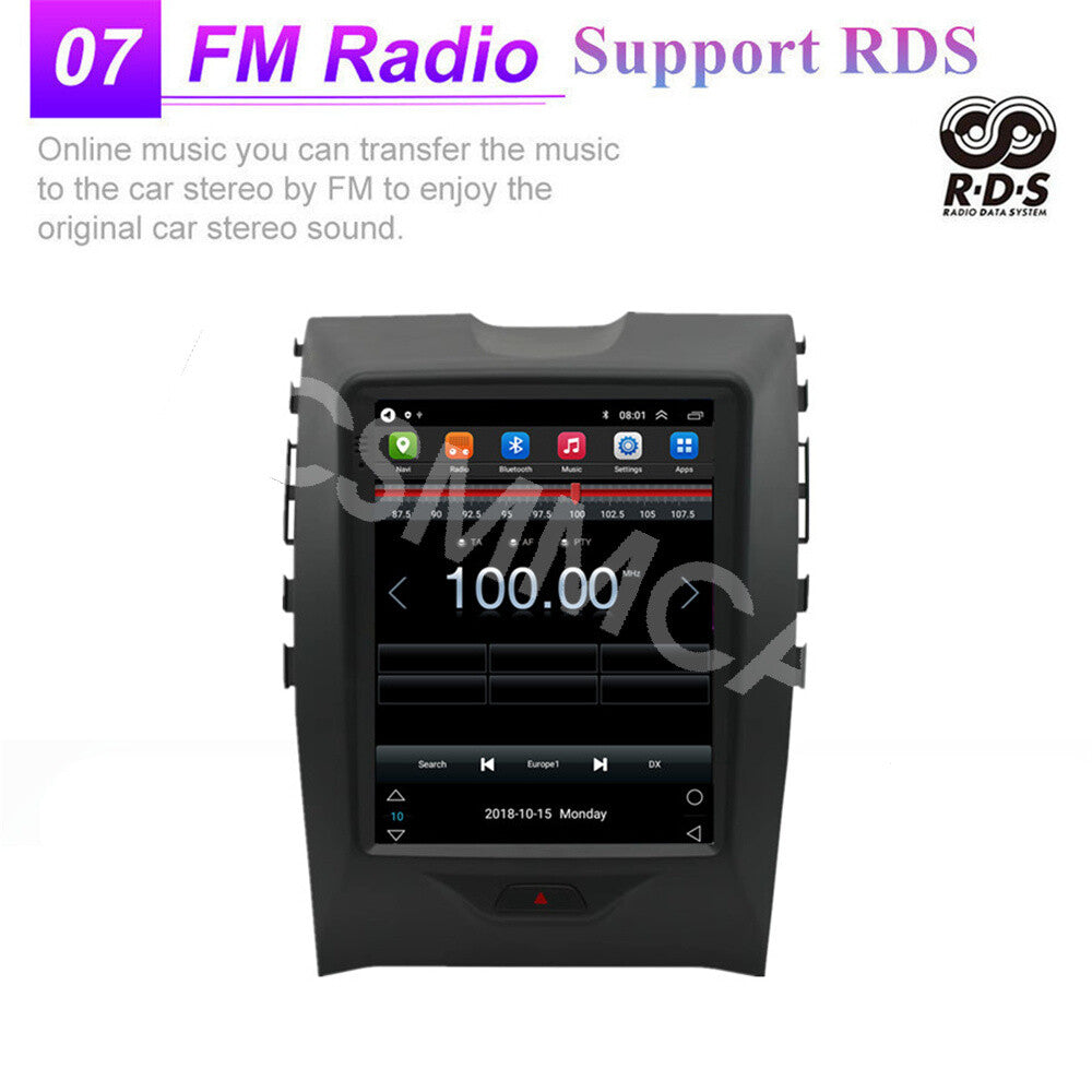 9.7 Car Stereo Radio For Carplay Fit For 2015-2022 for Ford Edge GPS Android 13