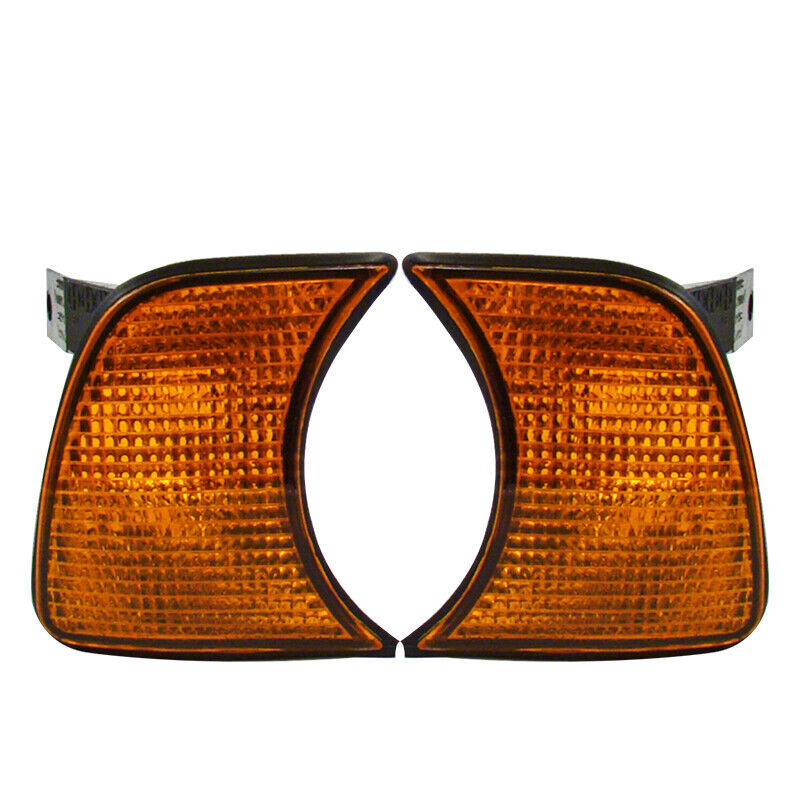 for BMW 5-Series E34 1989-1995 Pair Amber Corner Lights Turn Signals light