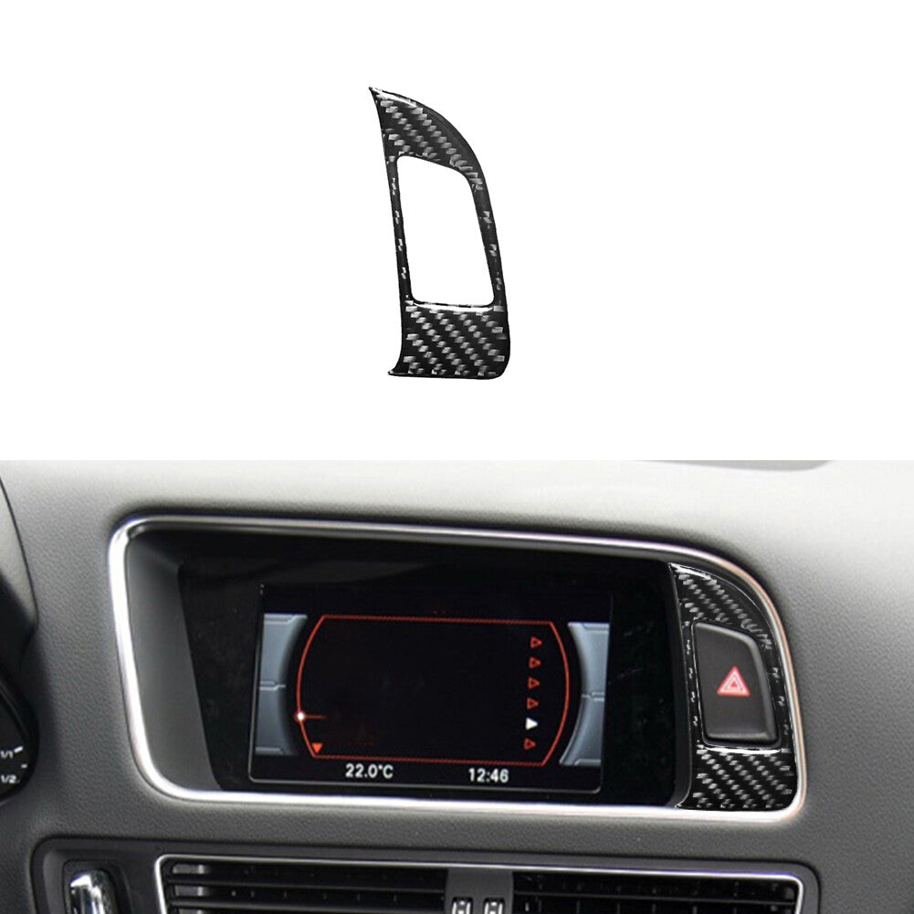 Double Flashing Lamp Button Trim Cover Decor Carbon Fiber for Audi Q5 2009-2017