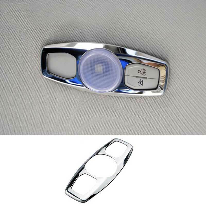 Silver S.Steel Car Roof Reading Light Cover Trim for Ford Escape Kuga 2013-2019