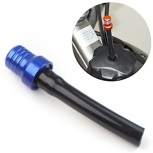 For ATV Dirt Bike Pit Quad 1x Blue CNC Gas Fuel Tank Cap Valve Vent Hose Tube