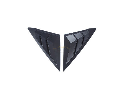Pair Glossy Black Louver Shutter Window Cover Trim For 2022-23 for Honda for Civic
