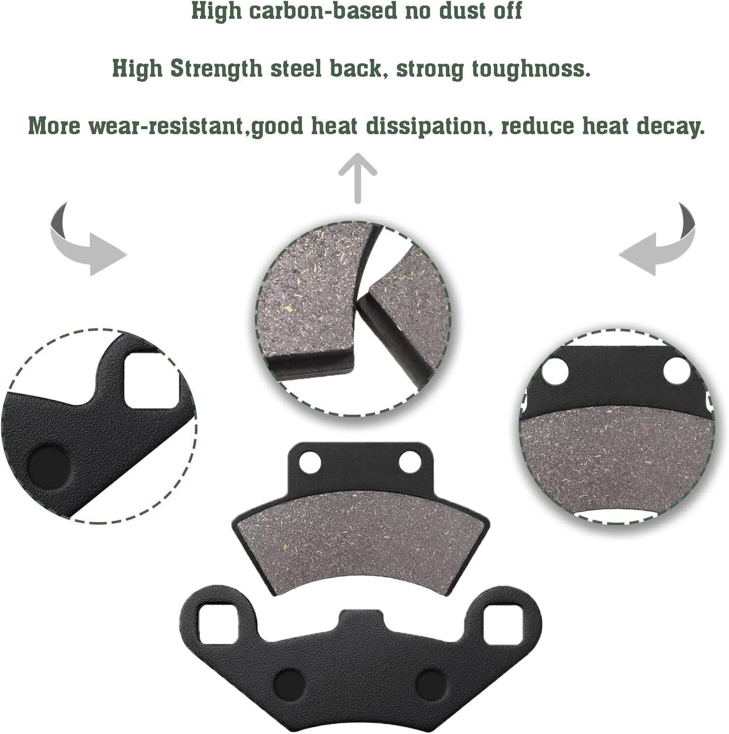 Brake Pads for Polaris Sportsman 500 400 350 Xplorer 300 400 500 Big Boss250 300